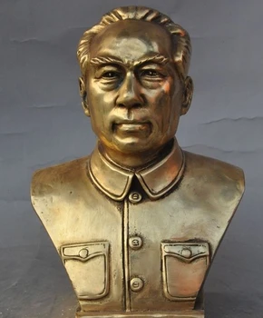 

chinese brass Revolutionaries Strategist Diplomat Premier Zhou Enlai Bust statue
