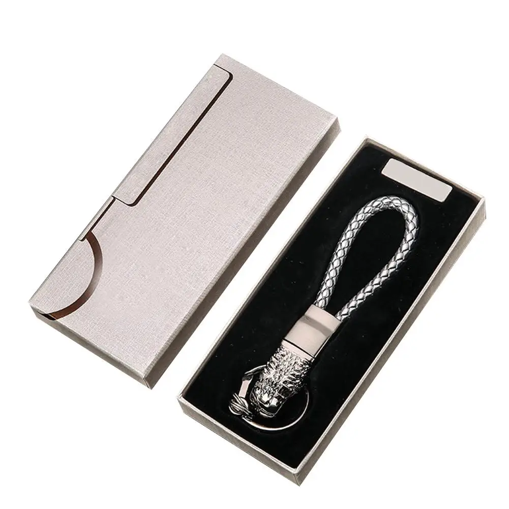 

Eagle Shape Car Keychain High Grade Metal Key Pendant Leather Woven Original Charm Accessories Car Keychain