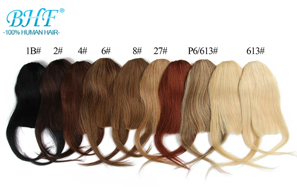 Bhf cabelo humano franja 8 polegada 20g
