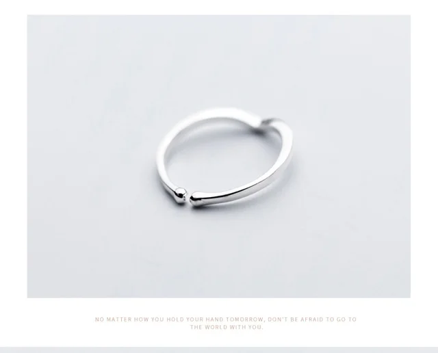Trusta женское кольцо v-образной формы с открывающимся буквенным отверстием, модное ювелирное изделие из чистого серебра 925 пробы, кольца на палец, лучший подарок DS435