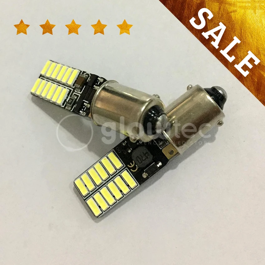 1 шт. супер яркий светодиодный BA9S canbus без ошибок 24 SMD 4014 света автомобиля 12 V w5w Автомобильные с технологией COB прозрачная лампа двери лампа glowtec