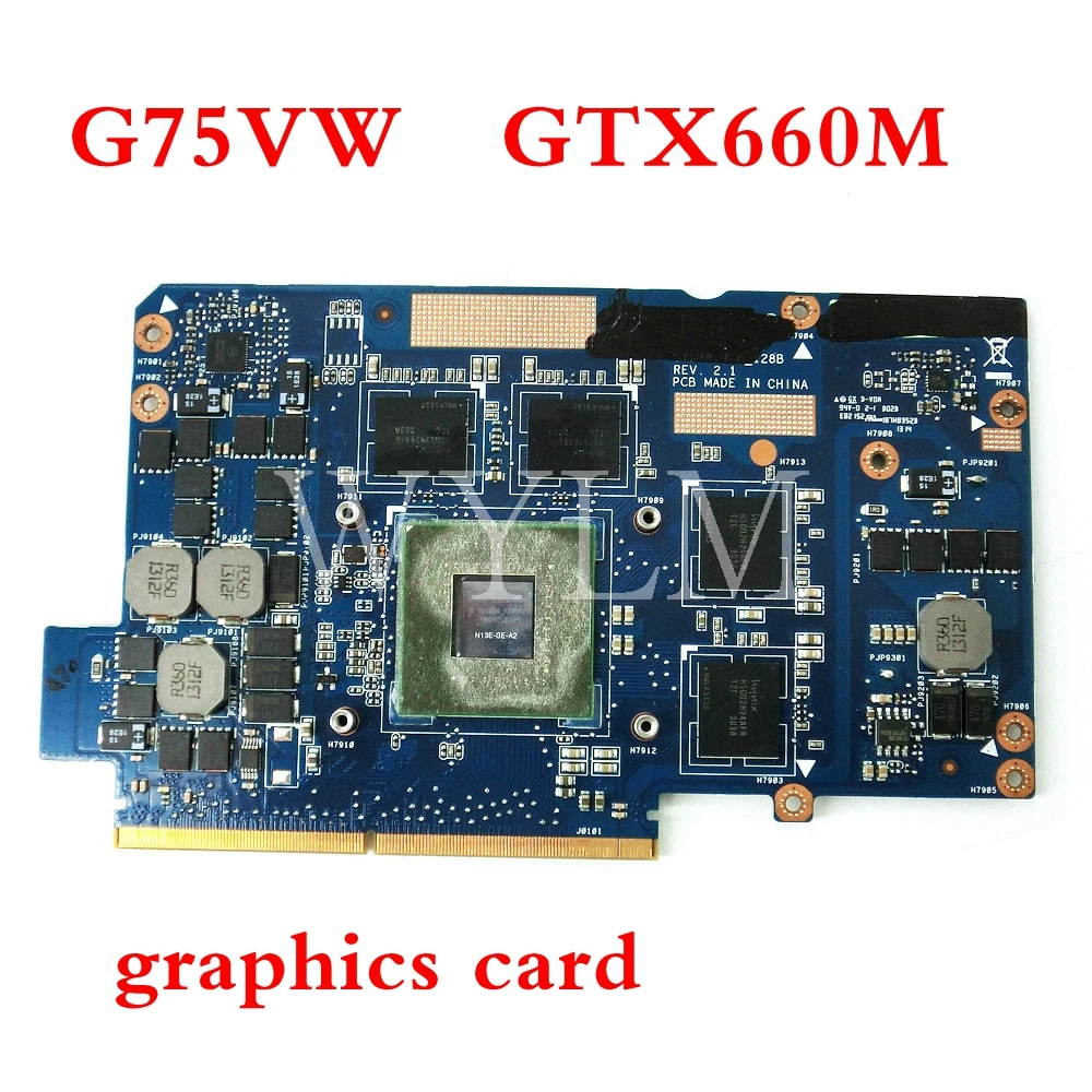 

G75VW GTX660M N13E-GE-A2 VGA graphics card board For ASUS Laptopo G75V G75VW _ VGA Graphic card Video card