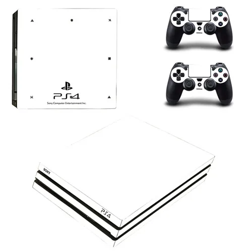 Чистый цвет, белый, черный, красный, синий, PS4 Pro, наклейка на кожу для консоли playstation 4 и 2 контроллера PS4 Pro, Виниловая наклейка на кожу - Цвет: YSP4P-0810