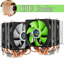 4 Медь с тепловым стержнем heat pipe Процессор кулер Dual-Башня 90 см охлаждающий вентилятор радиатора для LGA 1150/1151/1155/1156/1366/775 AMD AM3+ AM2