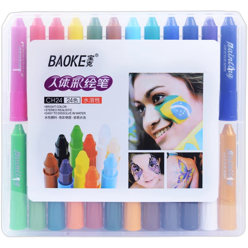 Face and Body Paint Marker Pen Set,Rich Pigment,Art Make-up Kit, Safe Water-Based Non-Toxic,Painting Art Any Children's Party