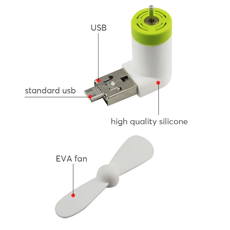 FFFAS 2 в 1 Мини крутой портативный внешний аккумулятор USB вентилятор микро