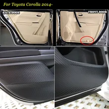 4 шт. Новые Межкомнатные Двери Из Углеродного Волокна Боковой Край Anti-kick Площадку Защита Наклейка Для Toyota Corolla