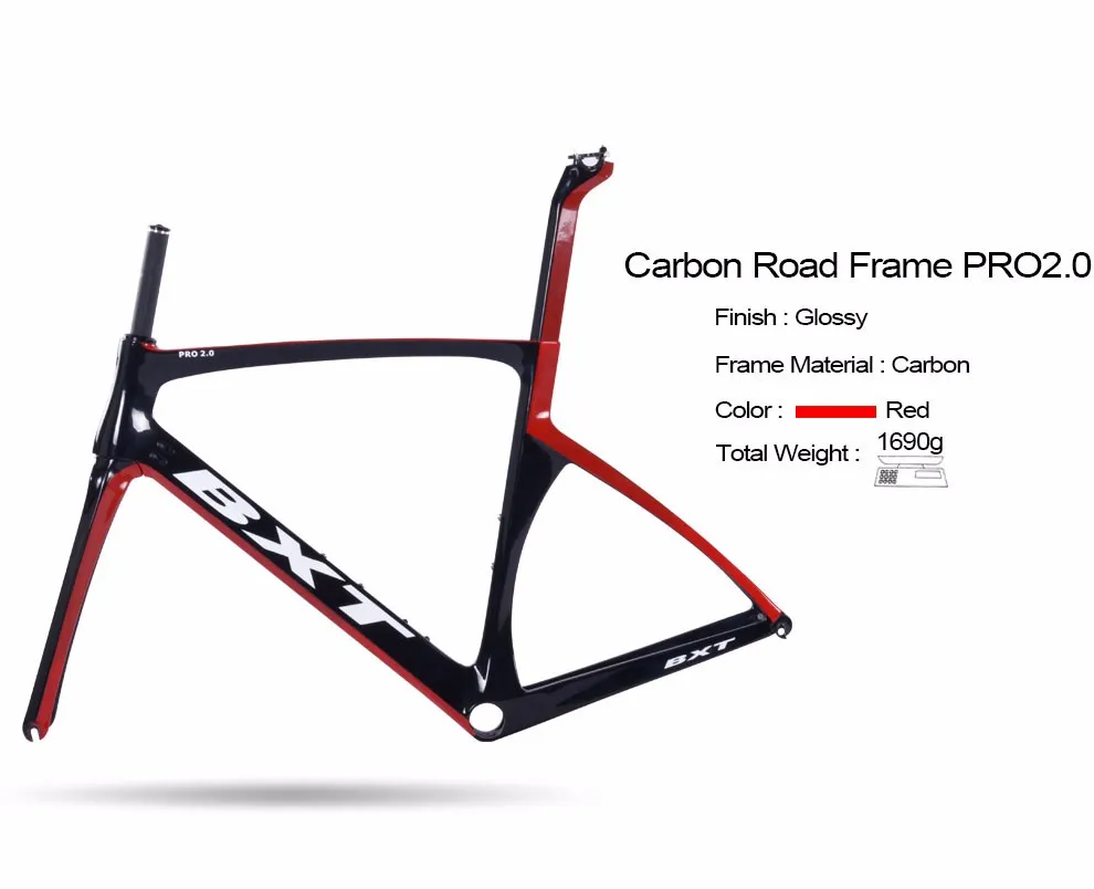 Flash Deal BXT 2018 Full Carbon bicycle frame matte/glossy 5 color super light DI2 Frame+Fork+headset X brakes road carbon bike frame parts 3