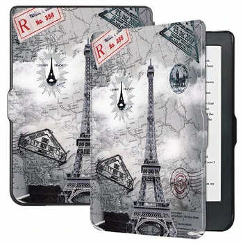 

Painting Leather Case Cover stand smart folio magnet case for Kobo Clara HD 6'' 2018 tablet case cover 10pcs/lot