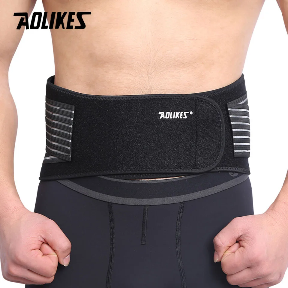 AOLIKES эластичный Поясничный пояс для спины и лосины поддержка талии фитнес нейлоновый пояс для похудения боксерский формирователь тела защита для талии