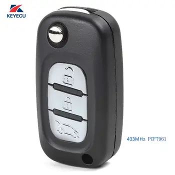 

KEYECU 2PCS Flip Remote Key Fob 434MHz PCF7961 for Renault Scenic III , Megane III 2009-2015