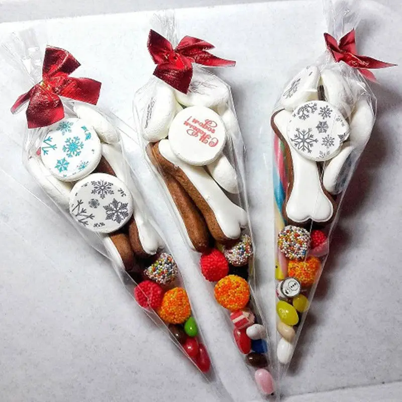 Small Plastic Bags 100Pcs Transparent Cellophane Bag Birthday Party