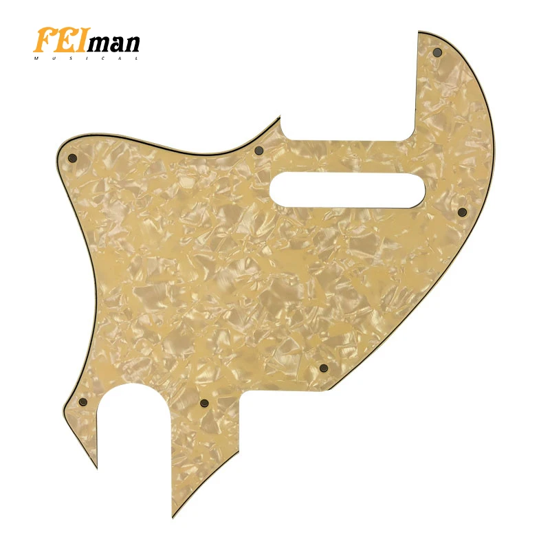 

Pleroo Guitar parts Pickguards For Fender left handed American Tele F hole Hybrid Guitar Scratch Plate Support customization