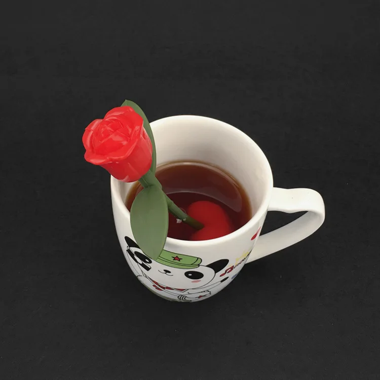 

Reuseable Safe Silicone Rose Flower Tea Bag Strainer Coffee Punch Filter Infuser @LS