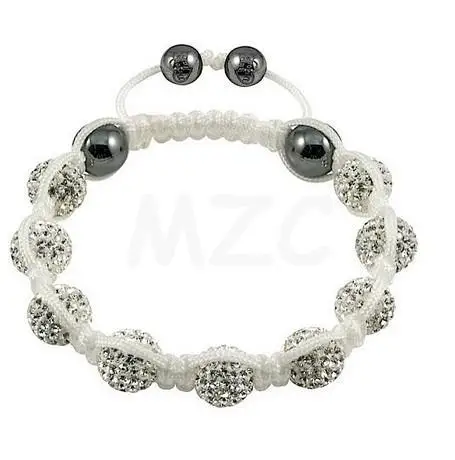 

Free Shipping!fasion jewelry black chain 10mm 9 Disco Ball Beads crystal Bracelet for men.new style gift