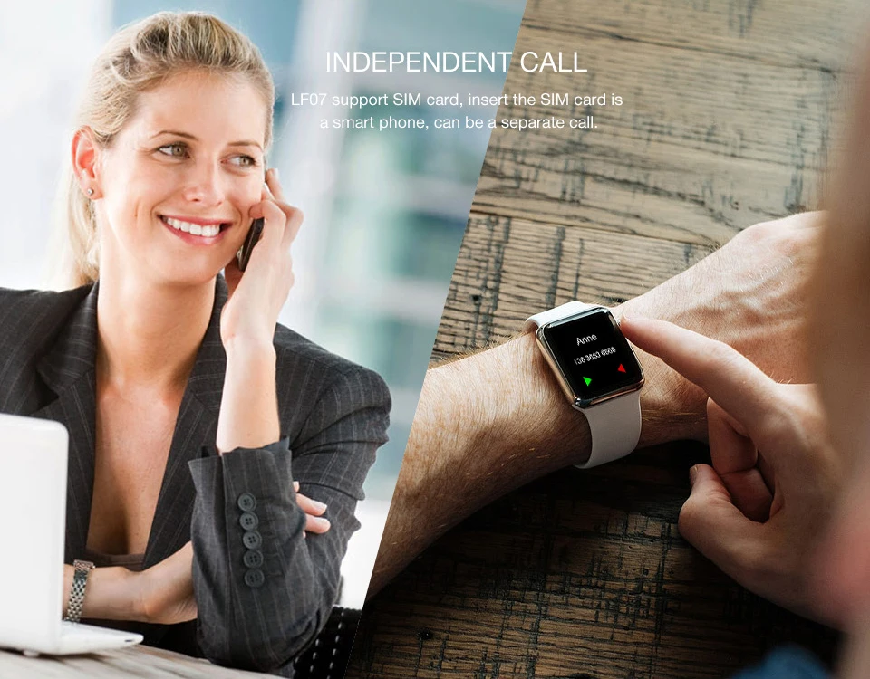 LEMFO Bluetooth Smart Watch LF07 SmartWatch For Apple IPhone IOS Android Smartphones Looks Like