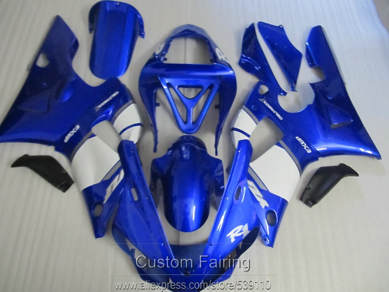 

High quality fairing kit for Yamaha YZFR1 00 01 blue white black fairings set YZF R1 2000 2001 LK37