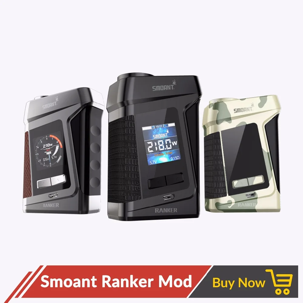 

Original Smoant Ranker 218W TC Box Mod 218 Powered by Dual 18650 Battery no Battery for Vape Electronic Cigarette vs Cylon 218W