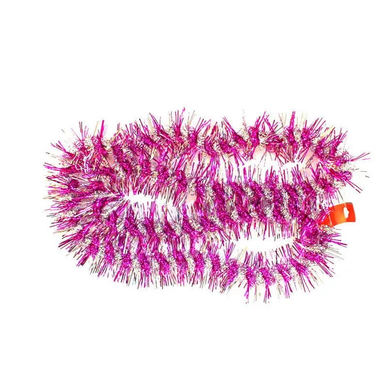 Christmas party streamers Xmas Tree Ornaments 1.8m Tinsel Hanging Decor Bunting Birthday Wedding Decoration Party Favors S27 (1)