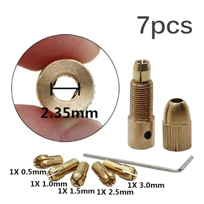 5 шт. 0,5-3 мм электронные сверлильные цанговые патроны набор быстрый патрон меди сверлильный зажим папка крышка ось сверло цанговый набор инструментов