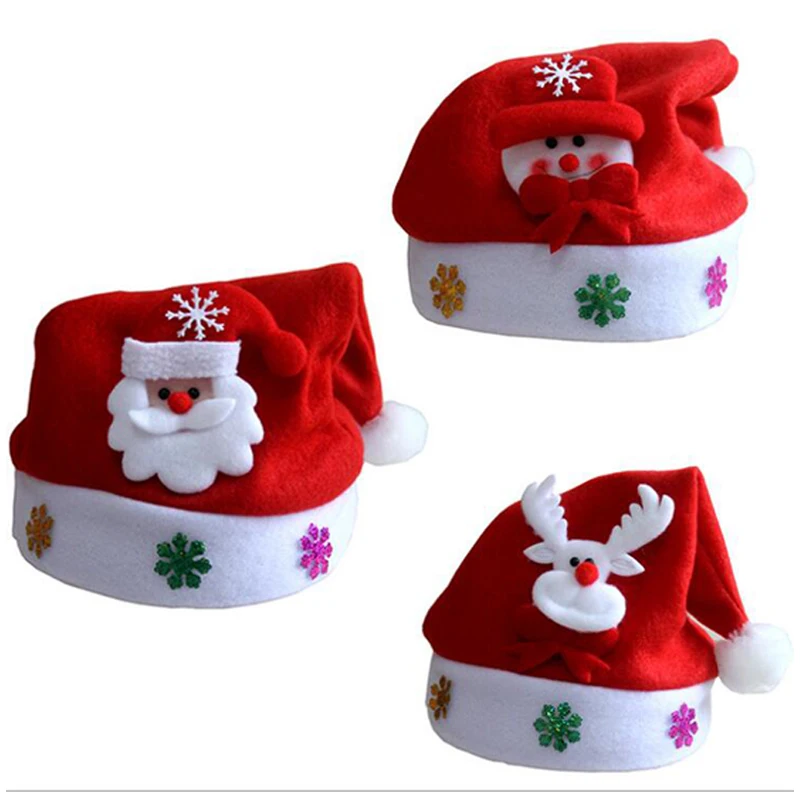 LEDLight UpLuminous  Flash Christmas Hat Child Christmas Reindeer Snowman Santa Hat Decorations For Home Kids And Adult Size (7)