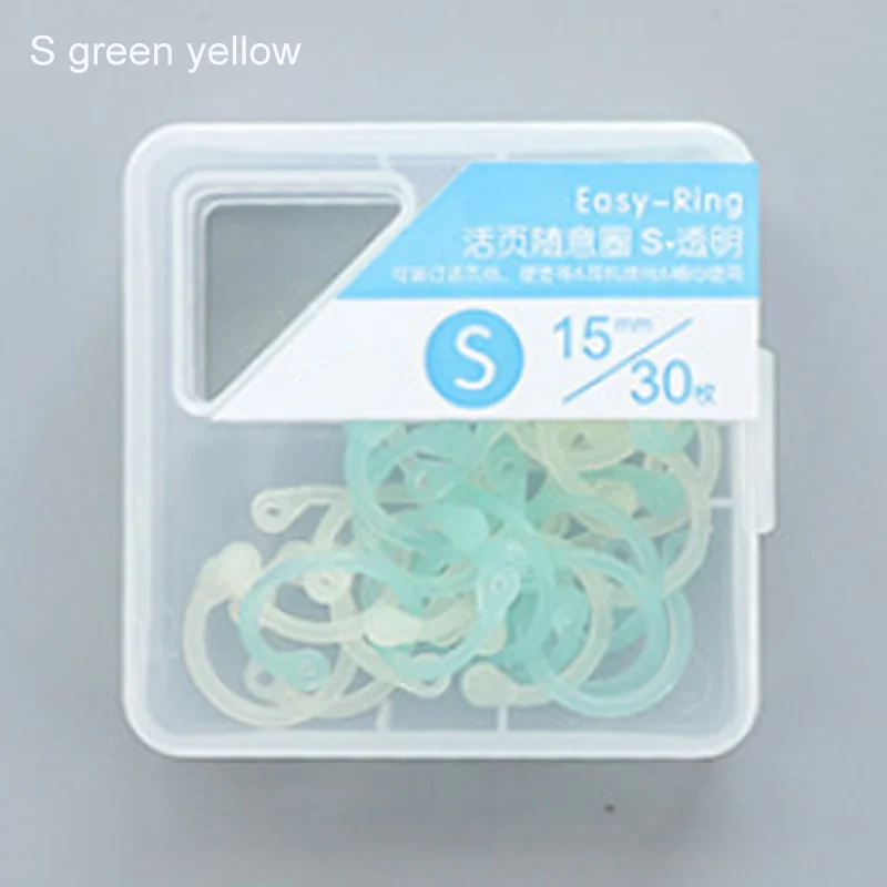 1 коробка красочный блокнот календарные кольца DIY ремесло легкое кольцо брелоки цветные несмываемые Пластиковые Многофункциональные Канцелярские Принадлежности - Цвет: S green yellow