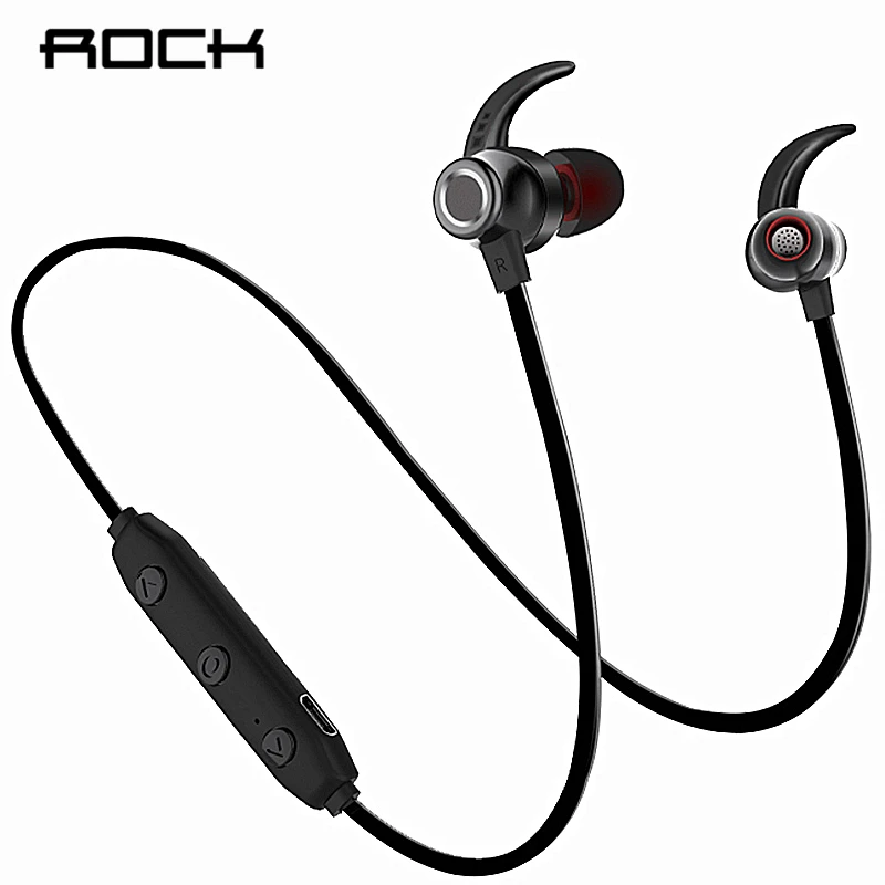 

ROCK Sports Bluetooth Earphone With Active Noise Cancelling With Mic Earbuds Magnetic Noise Reduction Running Stereo Sound