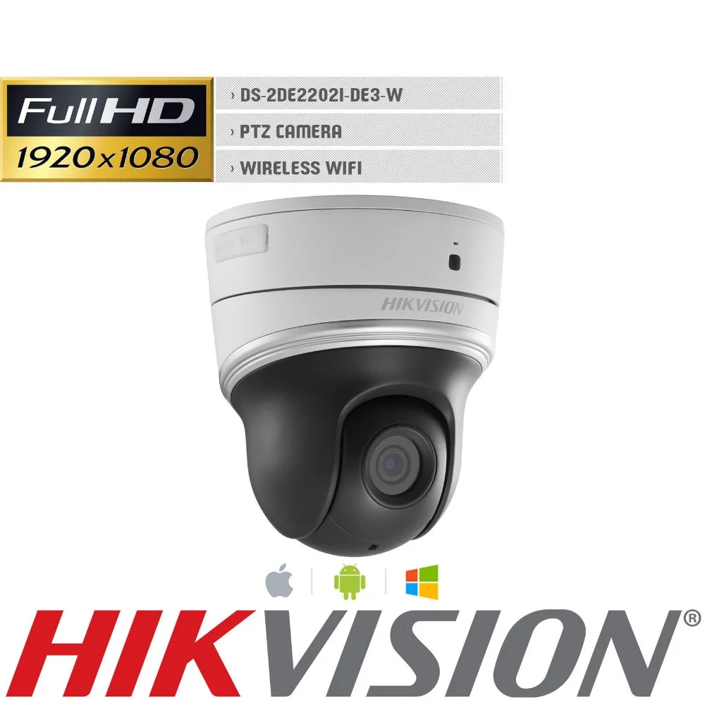 DS 2DE2202I DE3 W 2MP IP Camera Mini PTZ Camera Support ONVIF SD Card Slot Security
