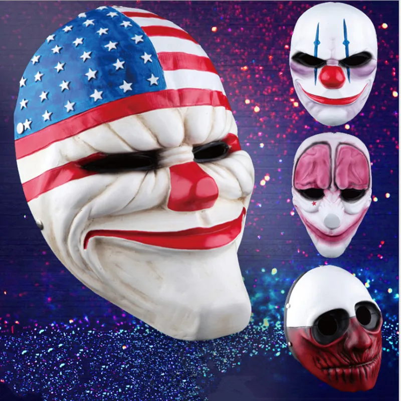 Маски клоуна минч для маскарада, вечерние, страшные, клоуны, маска Payday 2, ужасная маска на Хэллоуин