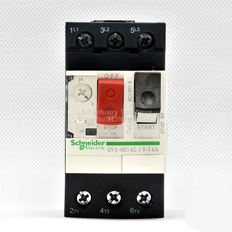 

New Original Schneider GV2-ME16C Motor Protection Circuit Breaker GV2ME16C 9-14A Push Button 3P Thermal Magnetic Type
