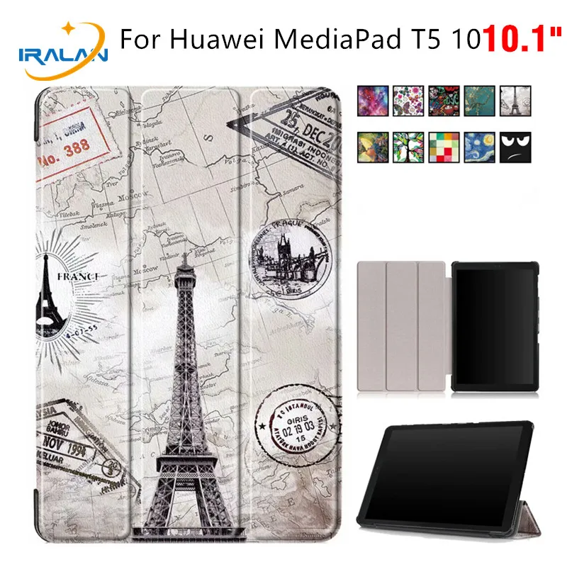 Чехол книжка из искусственной кожи с магнитной застежкой для Huawei MediaPad T5 10 AGS2
