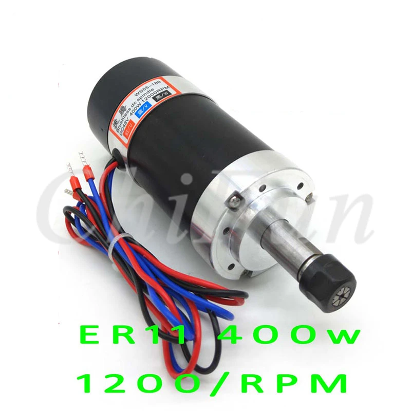

ER11 DC48V 400W Brushless Spindle Motor 12000RPM 0.45NM High Speed DC CNC Spindle PCB Engraving Machine