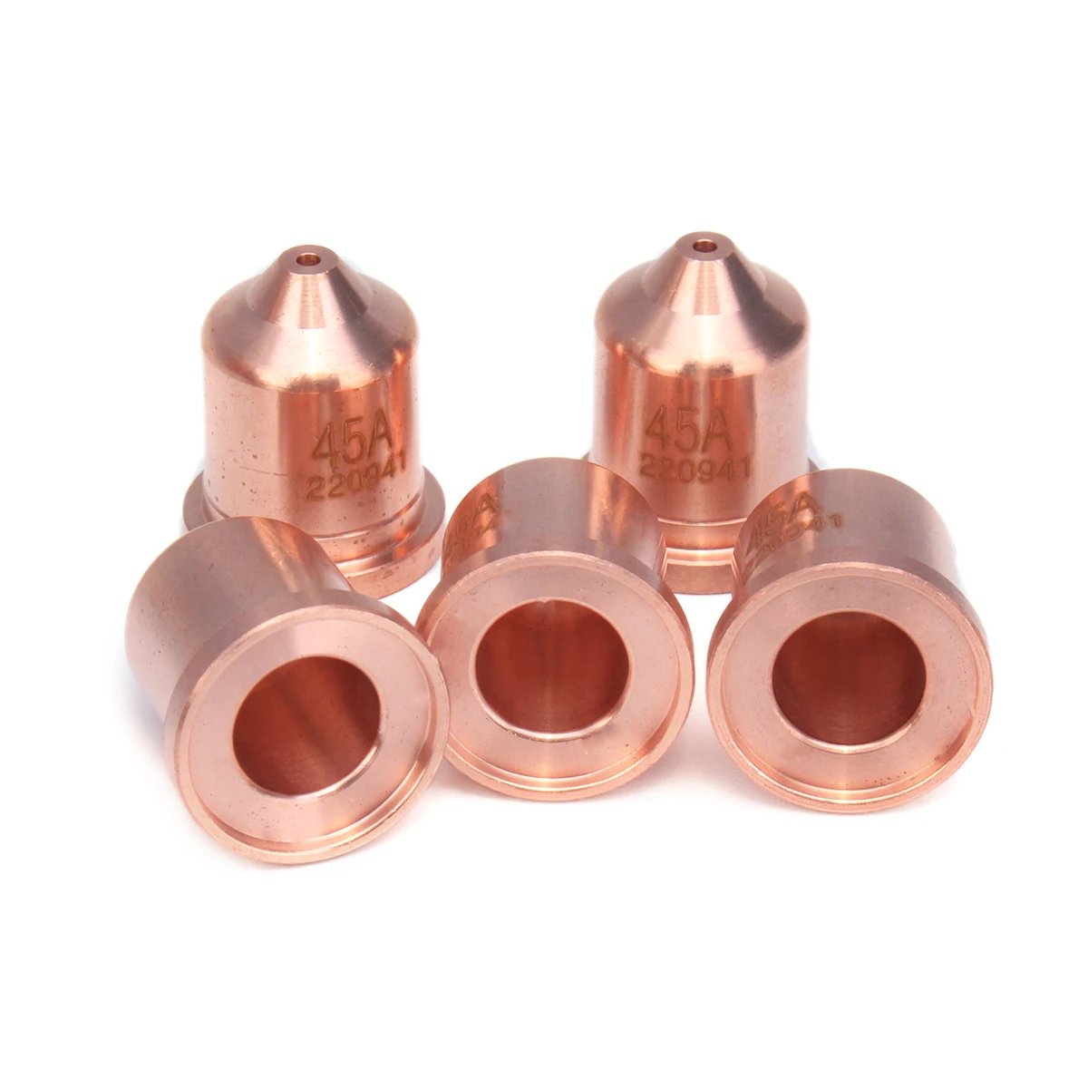 5Pcs Plasma Cutter Kit Red Copper Nozzles Consumables Consumable Nozzle For Cutting Welders Torch PMX 45XP 5Pcs Plasma Cutter Kit Red Copper Nozzles Consumables Consumable Nozzle For Cutting Welders Torch PMX 45XP