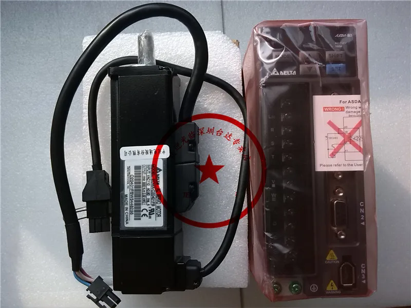 ECMA-C20401FS+ASD-B2-0121-B DELTA 100w 3000rpm 0.32N.m ASDA-B2 AC servo motor driver kits with 3m power and encoder cable brake |
