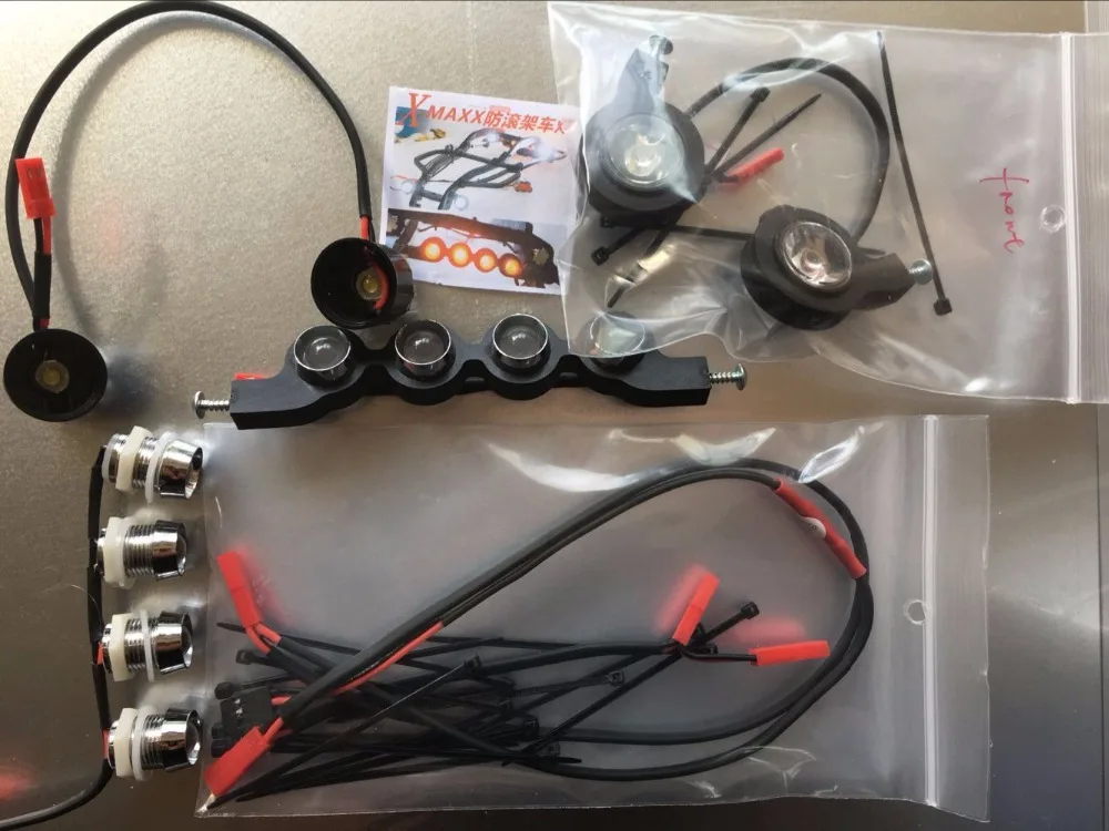 

TRAXXAS X-MAXX Lamp headlight headlamp Taillight Set 12pcs + head light bracket + switch for TRAXXAS X MAXX
