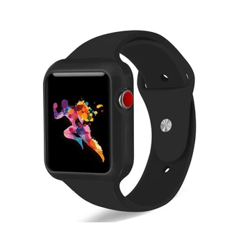 

silicone protective cases+strap for apple watch 3/2/1 iwatch band 42mm/38mm bracelet wrist belt clock watchband+rubber cover