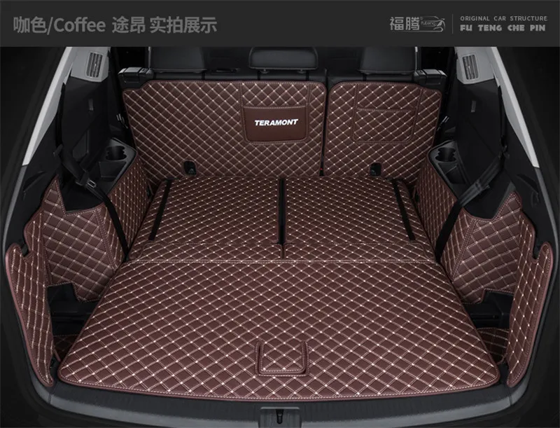 

Seven-seat dedicated full-backed trunk trunk box mat carpet mat For Volkswagen Teramont/Atlas 2017-2018 7 seats