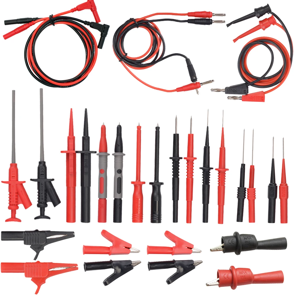 silicone cable 4mm digital Electronic Test Lead kit, Alligator Clips