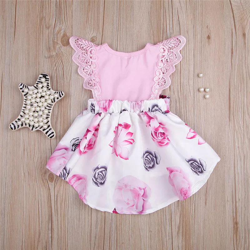 Детское платье; милые вечерние платья для маленьких девочек; кружевные платья принцессы с цветочным принтом; коллекция года; sukienki dziewczynka# sg