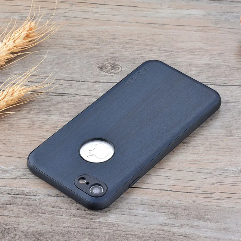 Чехол для iphone 6 кожаный чехол с деревянным узором и мягким силиконовым