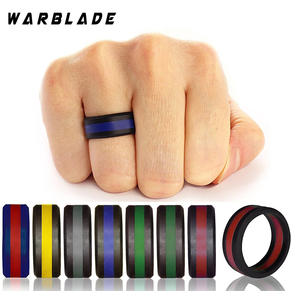5 Pz/Lotto Food Grade Fda Del Silicone Anello Di Barretta Di Fidanzamento Ipoallergenico Crossfit Flessibile Del Silicone Anelli Per Gli Uomini Le Don