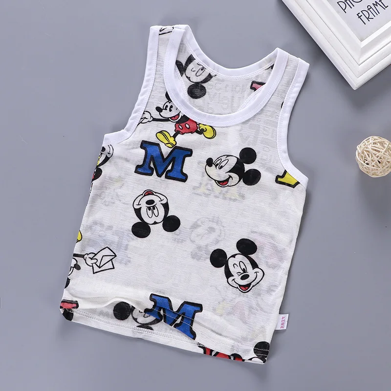

Kids Mickey T-Shirt 2019 New Brand Designer Baby Vest Girls Shirt Toddler Girl Shirts Summer Ultra-thin Ice Silk Clothes