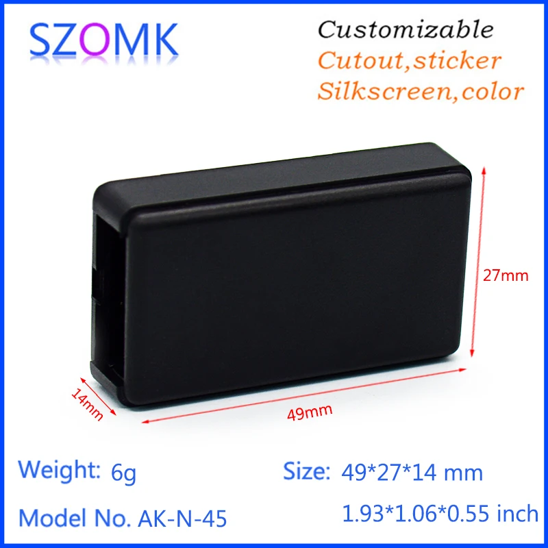 

1 piece szomk plastic housing szomk electronics box enclosure for pcb instrument enclosure project box 49*27*14mm