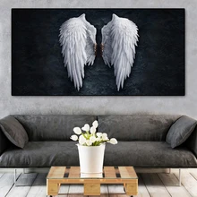 Asas de anjo posters e impressões da parede do vintage preto e branco quadros em tela asas arte da parede imagem para sala estar