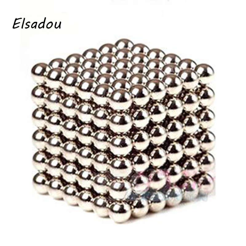 Elsadou 5mm 216pcs Magnetic Cube balls Magic Puzzle Toys Relieve Anxiety Autism ADHD for Child Magic