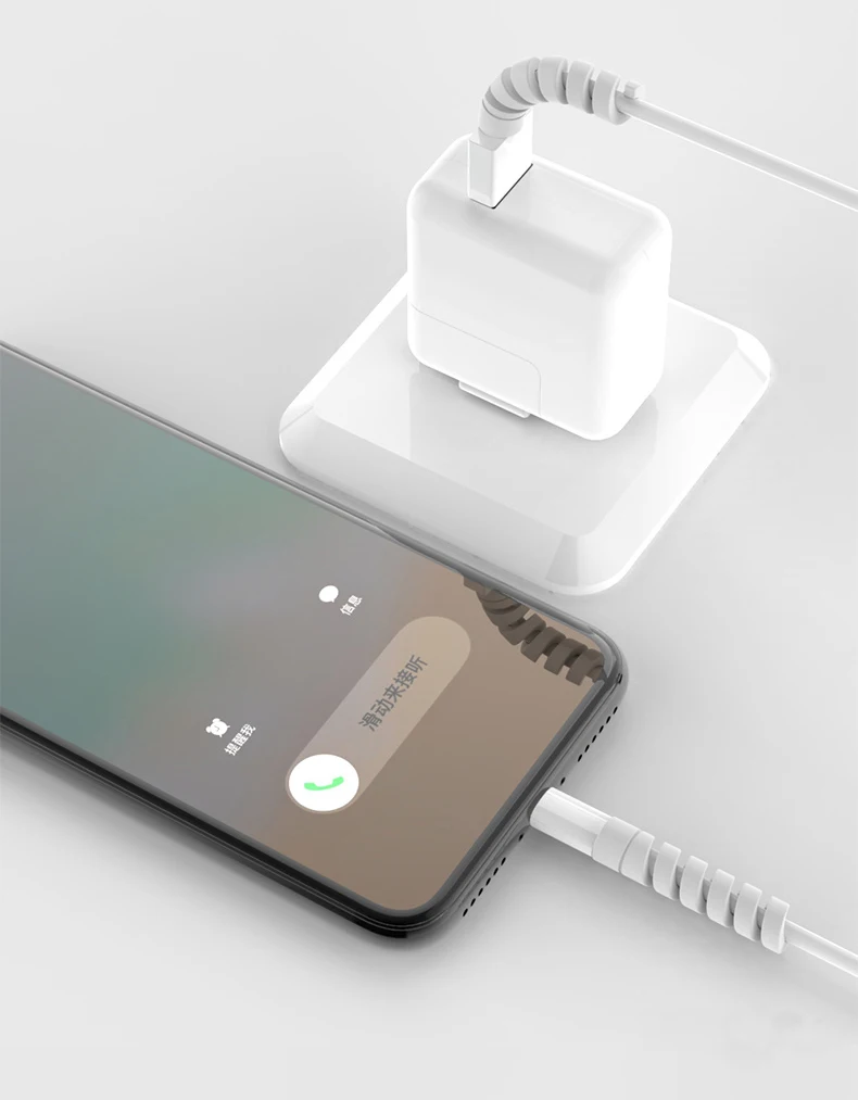 2 шт./партия Защитная крышка для зарядного кабеля для Apple IPhone 8 X USB кабель для зарядного устройства Шнур восхитительный и милый