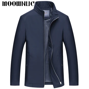 

Winter Autumn Gentleman New Wind proof MOOWNUC High-grad Fashion MWC Jacket Business Casual Youth Men Stand Collar Coat Red