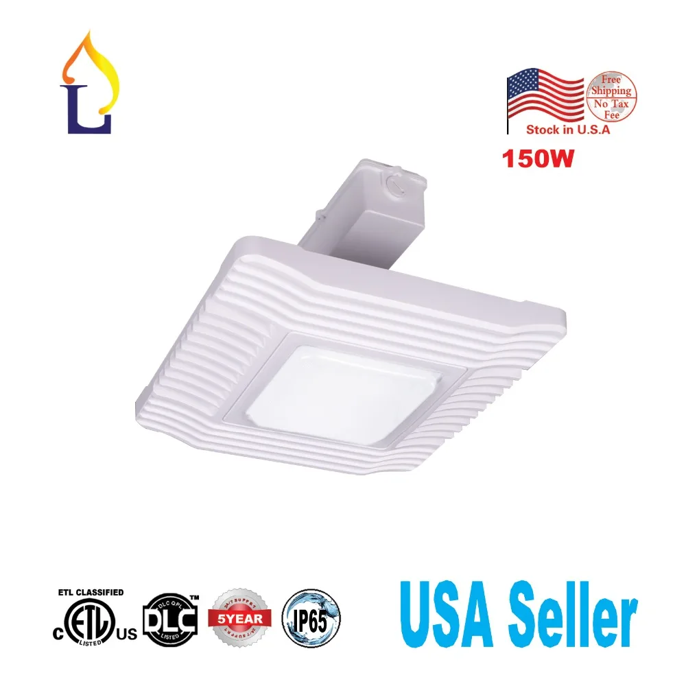 

5 pack Led Gas Station Light 150W High Brightness DLC ETL Listed 5000K Outdoor Canopy Lamp for Gas Station and Stadium