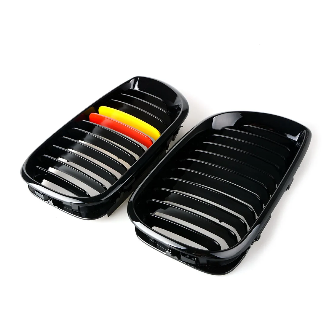 

2pcs Car Kidney Grill Front Grille For BMW E46 4 Door 3 Series 330i 330Xi 325i 325Xi 2002-2005 Gloss Black M-Colored
