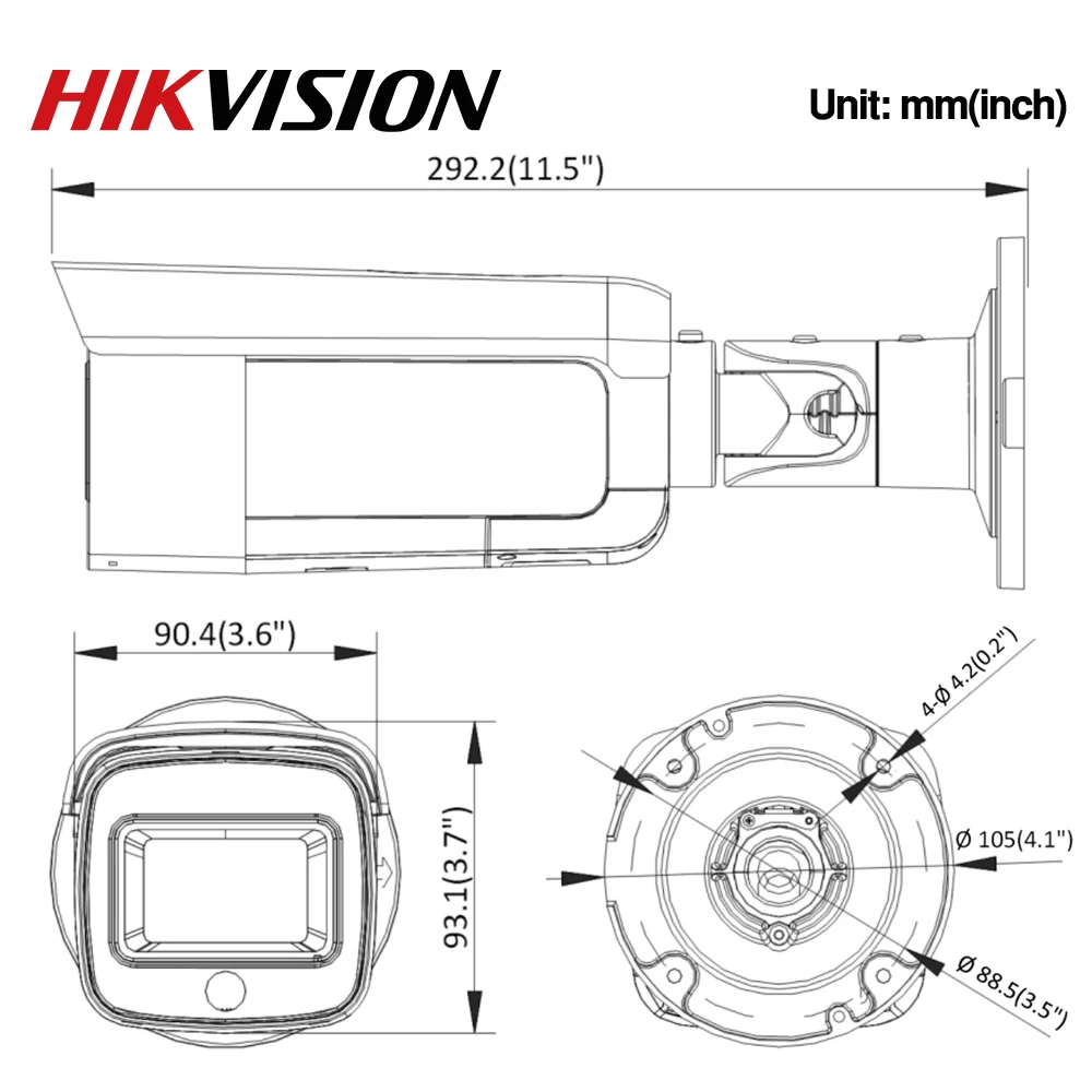 Hikvision оригинальный Цвет Vu IP Камера DS 2CD2T47G1 L 4MP пуля Full время POE H.265 CCTV SD слот для карт